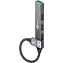 Goobay USB-keskitin 74456 Type-A 5000 Mbit/s vaaleanharmaa