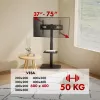 TV-teline ergo office ER-304 B, maks. kantavuus 50 kg, VESA 600x400