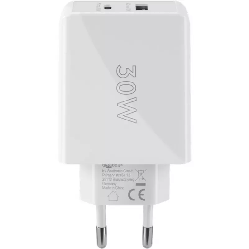 Goobay Dual USB-C™ PD (Power Delivery) pikalaturi (30 W) (61674)