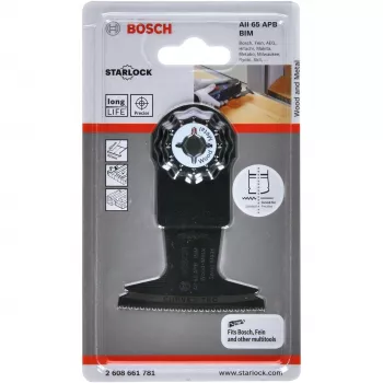 Bosch Starlock AII 65 APB upotussahanterä puulle ja metallille, 65 x 40 mm (2608661781)