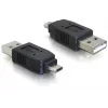 Sovitin USB Micro-B-uros - USB 2.0 A-uros DeLOCK 65036 musta