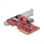 DeLOCK PCI Express x4 -kortti USB 10 Gbps Type-C Type-A Low Profile