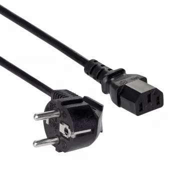 Akyga AK-PC-05C virtajohto, CEE 7/7 - IEC C13, kupari 3 x 1 mm², 5 m, musta