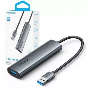 Keskitin 5-in-1 USB-A Vention 0,15 m