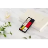 iKins suojakotelo Samsung Galaxy S20:lle, musta Mondrian-muotoilu