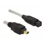 FireWire A/B -kaapeli DeLOCK 82588 1,0 m harmaa