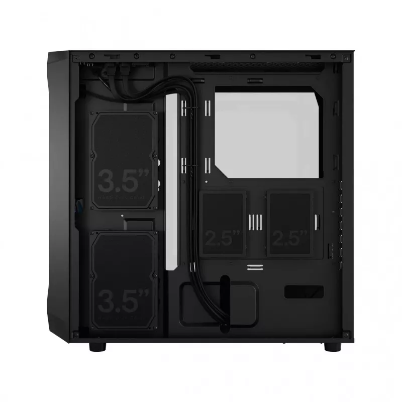 Fractal Design Focus 2 RGB Tempered Glass Mid Tower ATX -tietokonekotelo - musta