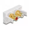 DeLOCK Easy 45 pistorasia 2 x RCA valkoinen ABS