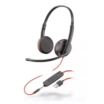 HP Poly Poly Blackwire C3225 USB - 3200-sarja - kuulokemikrofoni - on-ear - johdollinen - USB, 3,5 mm liitäntä - melunvaimennus (209747-101)
