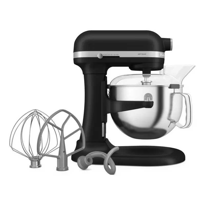 KitchenAid 5KSM60SPXEBM yleiskone 375 W musta, harmaa, ruostumaton teräs
