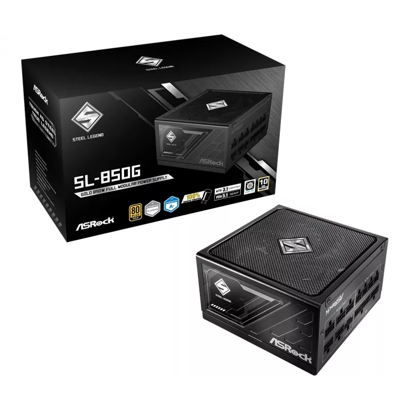 ASRock SL-850G Steel Legend virtalähde 850 W 20+4 Pin ATX ATX B