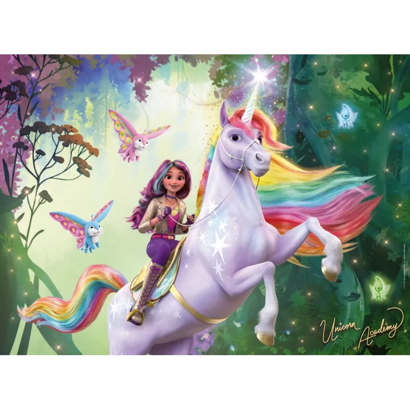 Ravensburger palapeli XXL 100 palaa – Unicorn Academy – suurikokoinen lastenpalapeli