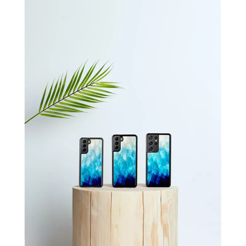 Suojakotelo iKins Samsung Galaxy S21+ – suojaava takakansi, blue lake musta