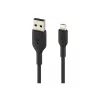 BELKIN PVC USB-KAAPELI USB-A - LIGHTNING, 1M, MUSTA