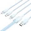 USB 2.0 A – 3-in-1 3A -kaapeli Vention CTPLG 1,5 m sininen – data ja lataus