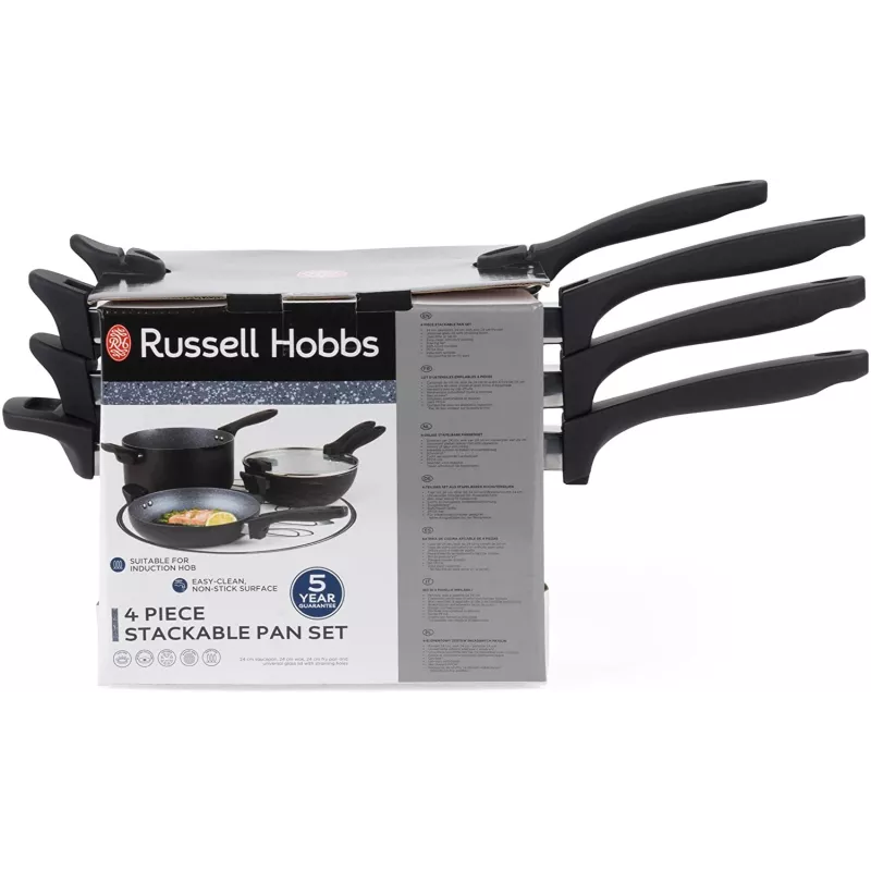 Kattilasarja Russell Hobbs RH01840EU7 – 4-osainen pinottava, metallinen marmoroitu