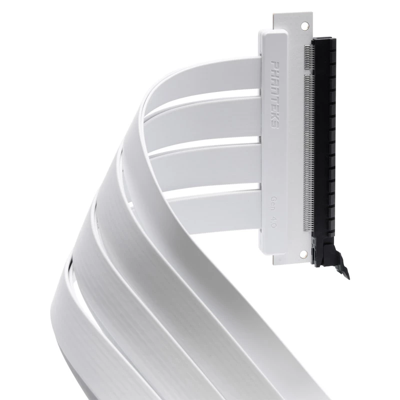 PHANTEKS PCI-E 4.0 x16 Riser-nauhaletku, 180 astetta, 30 cm - valkoinen