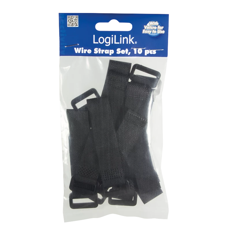 Kaapeliside LOGILINK KAB0056 nailon 150 mm musta, 10 kpl:n pakkaus