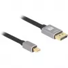 Delock - DisplayPort-kaapeli - Mini DisplayPort (M) - DisplayPort (M) - DisplayPort 1.4 - 3,0 m - tukee 8K 60 Hz - musta, harmaa (81093)