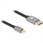 Delock - DisplayPort-kaapeli - Mini DisplayPort (M) - DisplayPort (M) - DisplayPort 1.4 - 3,0 m - tukee 8K 60 Hz - musta, harmaa (81093)