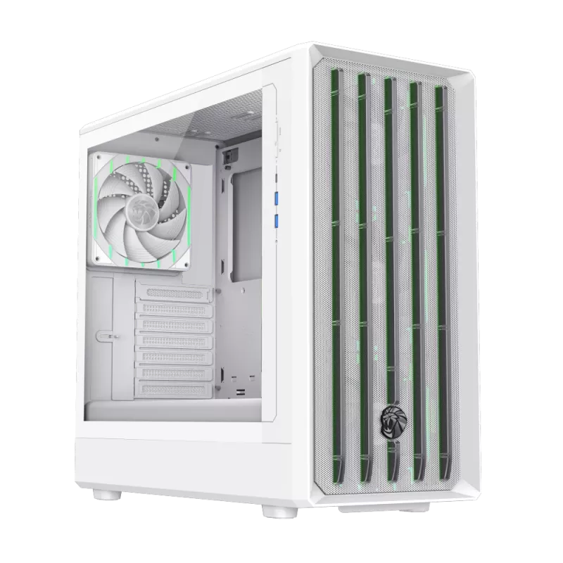 Gamemax-kotelo | CLAW 460 WH | valkoinen | Mid-Tower | virtalähde ei sisälly
