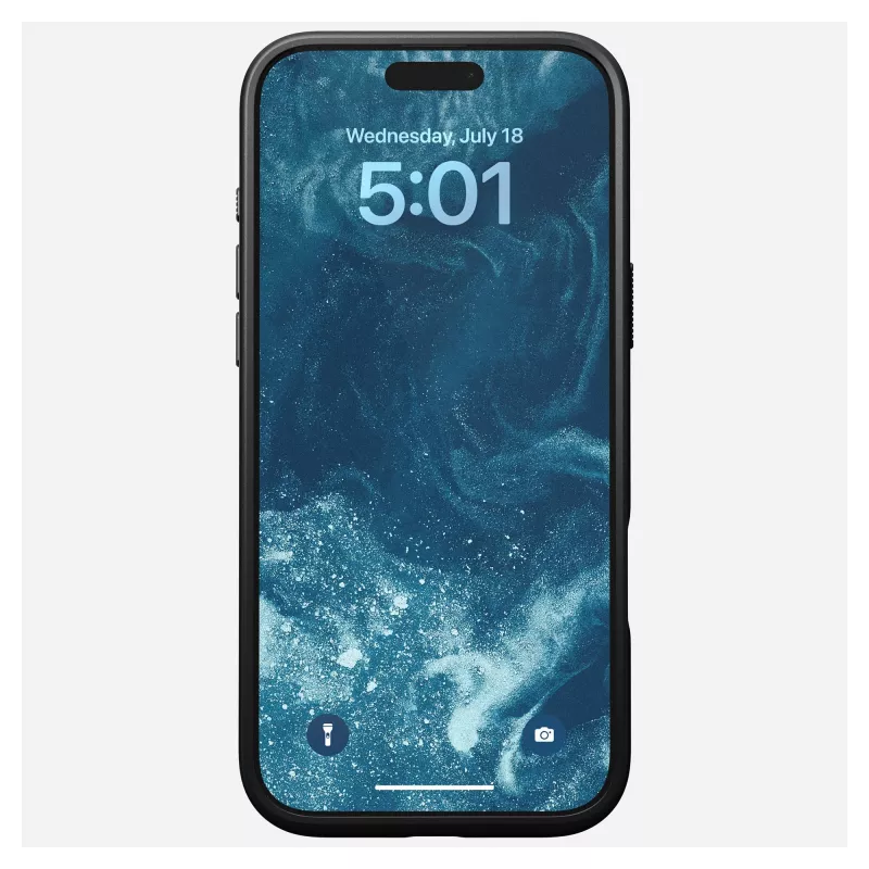 Nomad NM01693185 -puhelinkotelo Apple iPhone 16 Pro Max, nahka/TPU/PC, musta, sopii 17,5 cm (6,9