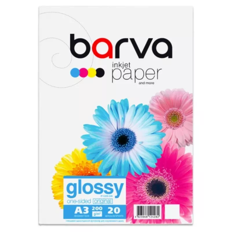 Valokuvapaperi Barva (IP-C200-346) Glossy, 200 g/m², A3, 20 arkkia