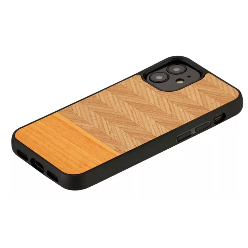 Man and Wood -puhelinkotelo iPhone 12 mini, kalanruoto arancia musta