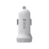 Devia Smart Series Lightning -autolaturi 5V 3,1A Dual USB valkoinen