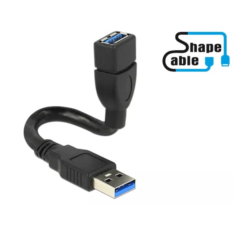 USB-kaapeli DeLOCK 0,15 m 2xUSB3.0-A