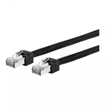 METZ CONNECT Ultraflex500 - verkkokaapeli - RJ-45 (M) - RJ-45 (M) - 1,0 m - 6,4 mm - SFTP, PiMF - CAT 6 - suojattu, halogeeniton - musta (13084V1000-E)