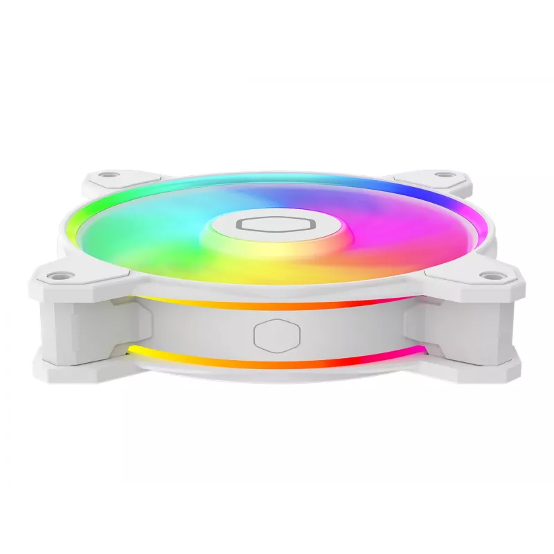 Cooler Master MasterFan MF120 Halo2 White Edition MFL-B2DW-21NP2-R2 120 mm ARGB-koteloviuhka, 27 dB, 51,88 CFM, valkoinen