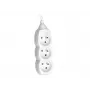 Tracer PowerCord jatkojohto, 3 pistorasiaa, 3 m, valkoinen