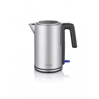 Severin WK 3449 vedenkeitin — 1,7 l, 2400 W, ruostumaton teräs/muovi, musta-hopea