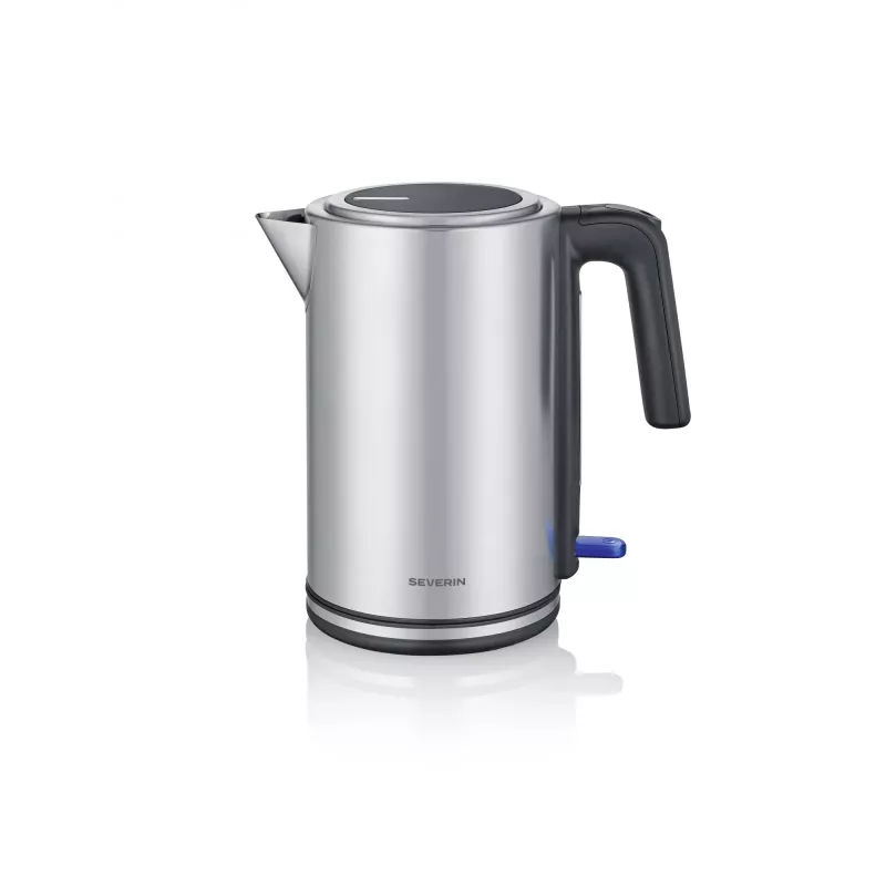 Severin WK 3449 vedenkeitin — 1,7 l, 2400 W, ruostumaton teräs/muovi, musta-hopea