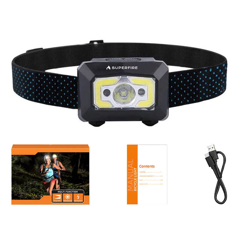 Superfire X30 otsalamppu, 340 lm, USB, 5 tilaa, 130 m