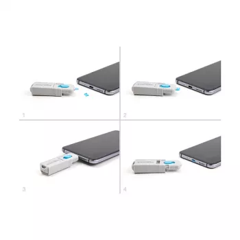 Porttitulppa DeLOCK 20949 Micro-USB-liitin 10 kpl:n pakkaus sininen