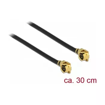 DeLOCK 89609 koaksiaalikaapeli 0,3 m MHF (I-PEX) musta kulta