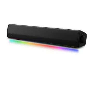 Sound Blaster GS3 kompakti peliäänipalkki RGB- ja SuperWide-teknologialla, USB-virralla, Bluetooth 5.4, kuulokeliitäntä PC:lle ja Macille