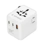 Matkavirtalähde GEMBIRD TPA-1A2C20-01-W — 20 W, USB-A (18 W) + 2× USB-C (20 W), pistoke tyyppi E, valkoinen