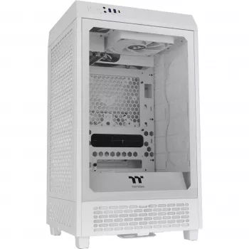 Thermaltake The Tower 200 Micro-Tower Mini-ITX-kotelo ikkunalla valkoinen