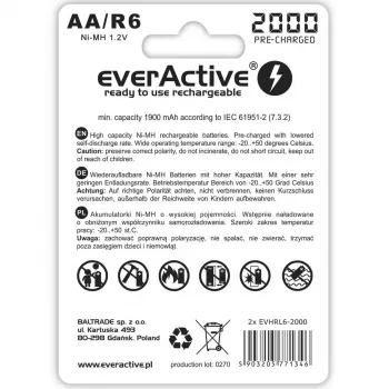 PARISTOT R6/AA 2000 mAh, BLISTER 2 KPL