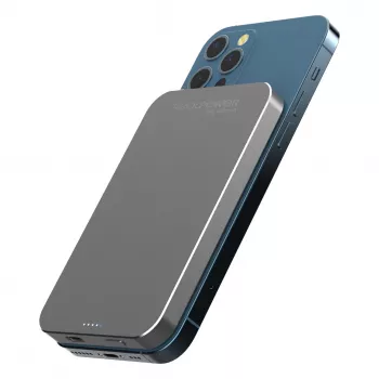RealPower varavirtalähde PB-5000 MAG harmaa 5 000 mAh