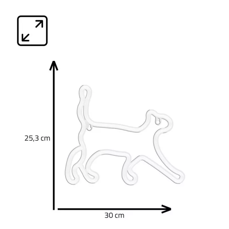 Neon-koristevalo MANTA SNL70WH Style Neon Lights CAT 2 valkoinen 70 cm