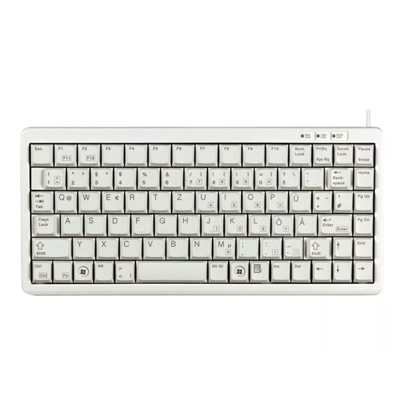 CHERRY Compact, yhdistelmä (USB + PS/2) näppäimistö Office USB + PS/2 QWERTY harmaa