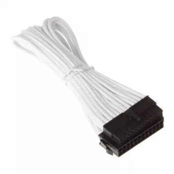 SilverStone PP07-MBW - jatkokaapeli - ATX, 24-pin (M) - ATX, 24-pin (W) - 30 cm - valkoinen (SST-PP07-MBW)