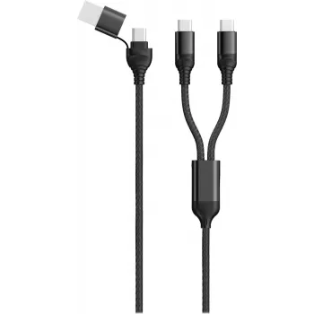 USB-kaapeli 2GO 797367 1,2 m USB A/USB C 2 x USB C musta