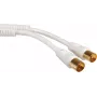 - Antennikaapeli - IEC-liitin uros - IEC-liitin naaras - 7,5 m - suojattu - 100 dB - valkoinen