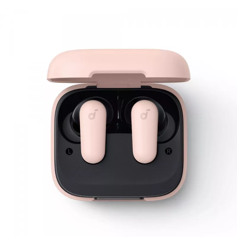 Headset Anker P30i langaton in-ear-headset puheluihin ja musiikkiin, USB Type-C, Bluetooth, vaaleanpunainen