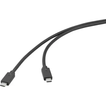 Renkforce USB-kaapeli USB 3.2 Gen2x2 20 Gbit/s USB-C uros-uros musta 4K (RF-6830468)